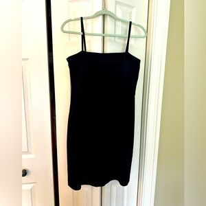 KORS Michael Kors black pique sundress size 8, spaghetti straps, 31” top to hem